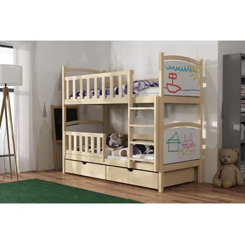 Postel Max-i Patrová postel BRAND KIDBED THREE + rošty Zvolte rozměr:: 80 x 180 cm, Zvolte barvu:: moření olše + ŠUPLÍKY