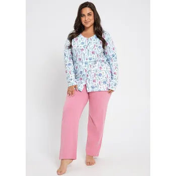 Dámské pyžamo TARO Dámské pyžamo Valencia3009 Barva: zz31-bielaK, Velikost: 2XL