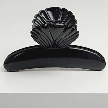 Plastový skřipec do vlasů "mušle" 8,5cm - černá