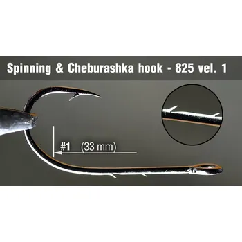 Rybářský háček Red Bass - Háček přívlačový 825 - vel. 8, bal. 10ks