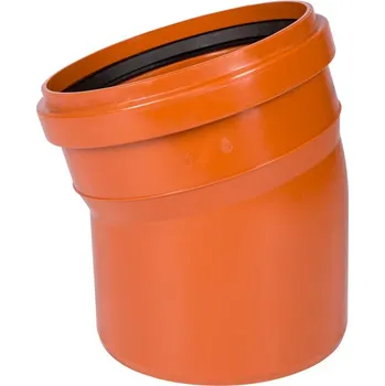 Kanalizační potrubí Koleno kanalizační Wavin PVC-U KGB 15°, DN 315, oranžová