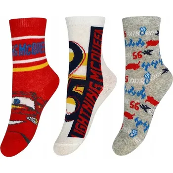 Disney Cars Dětské ponožky Cars 3 páry, různé velikosti Barva: Varianta B, Velikost: 23/26