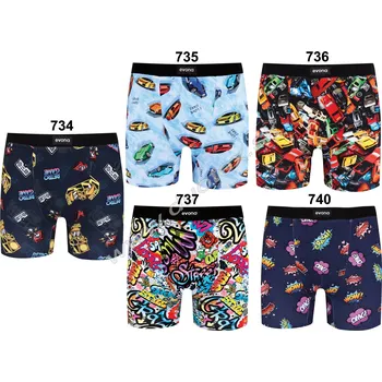 Pánské spodní prádlo EVONA Pánské boxerky Bronx-3 Barva: 740, Velikost: 2XL