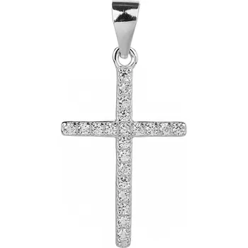 Přívěsek Bealio BEALIO Stříbrný přívěsek ZÁŘIVÝ KŘÍŽ 23 mm 03-12424-2425