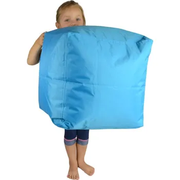 Obývací pokoj Taburet Primabag Cube nylon 40x40 cm tyrkysová