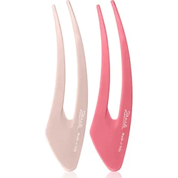 Janeke Hair Clip sponky do vlasů Pink 2x15 cm