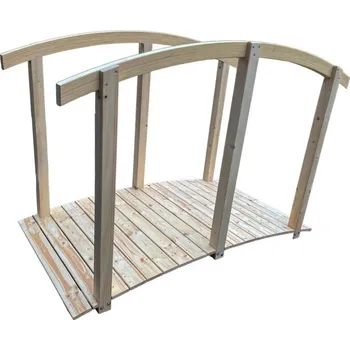 Zahradní můstek Zahradní dřevěný mostek se dvěma madly 220 cm (Zahradní dřevěný mostek se dvěma madly 220 cm)