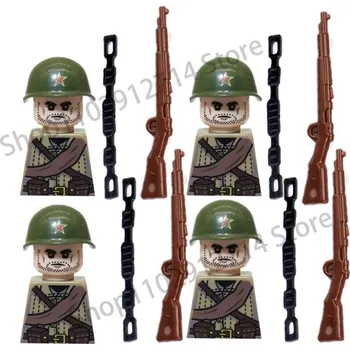 ostatní stavebnice Vojenská stavebnice raketové dělostřelectvo, figurky | styl lego - 057 Sovětská armáda