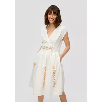 Dámské šaty s.Oliver dámské šaty s výšivkou smetanové Velikost: 36
