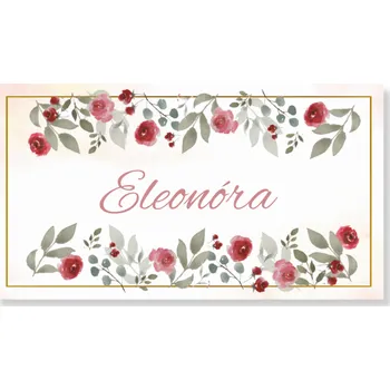 Party nádobí Personal Jmenovka na stůl - Vintage Rose Zvolte množství: od 11 ks do 30 ks