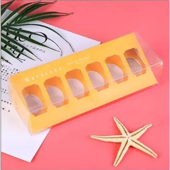 Jedlá dekorace na dort Cake Star Cake Star Krabička na makronky žlutá 23 x 9,8 cm (na 6 kusů)