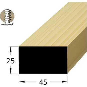 Dřevěná hračka SPÁLENSKÝ Hranolek smrk 45x25mm, délka 200cm, nastavovaný