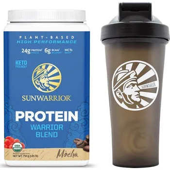 Protein Sunwarrior Protein Blend BIO 750g moka (Hrachový a konopný protein)