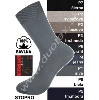 Pánské ponožky DUOTEX Pánské ponožky Stopro Barva: P6-grafit, Velikost: 38-40(25-26)