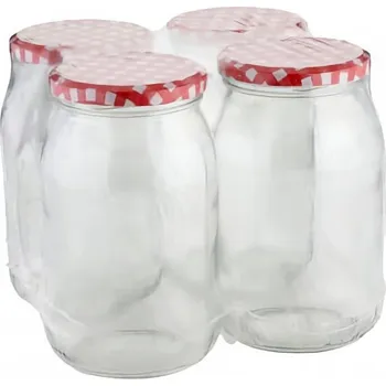Zavařovací pomůcka skl+víčko 948ml (4ks) KÁRO TWIST82 zavařovací