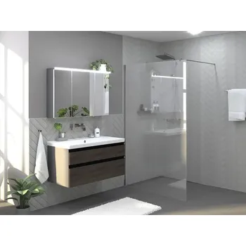 Walk In Jungborn SETTE 100 cm barva rámu chrom dekor skla čiré sklo