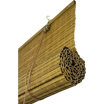 Stavební výplň Vingo Bambusová zatemňovací roleta 90 x 100 cm světle hnědá