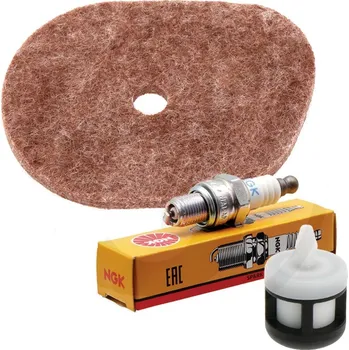 Sada na údržbu motoru křovinořezu Stihl FC56, FC70, FS40, FS50, FS56, FS70 filtry, svíčka