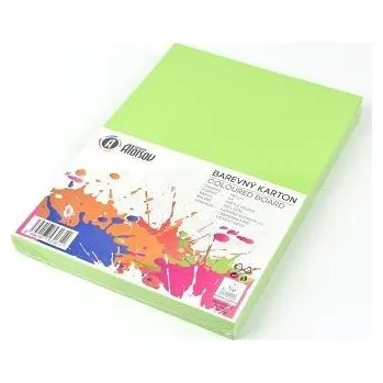Barevný papír Barevný karton A4/ 100 ks, 180g, sv. zelený