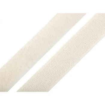 Suchý zip šíře 20 mm krémový komplet, barva Krémová sv.