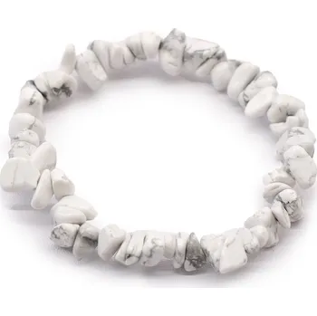 Drahý kámen Ancient Wisdom Náramek s drahými kameny Bílý Jaspis