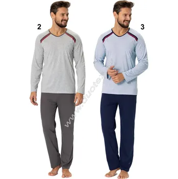 Pánské pyžamo Hotberg(M-Max) Pánské pyžamo Big-olo326 Barva: 2-sivá, Velikost: 4XL