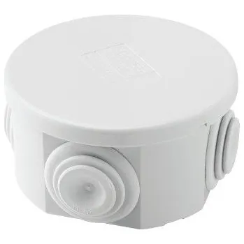 Elektroinstalační krabice GEWISS GW44051 Rozbočovací krabice s ploch. víkem, IP44, ∅ 65x35mm