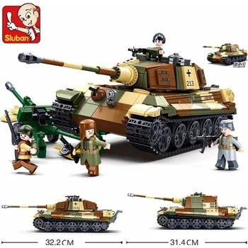 ostatní stavebnice Vojenské stavebnice tanků pro děti, plastové modely | styl lego - 930ks bez krabice 0980