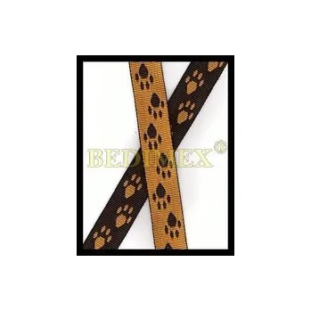 Vodítko pro psa popruh na vodítka-382188- š.30 mm-černooranžové - psí tlapky celé balení