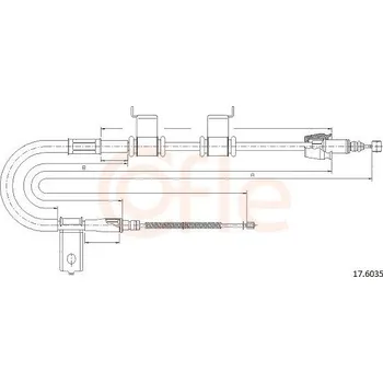 Lanko parkovací brzdy Tažné lanko, parkovací brzda COFLE 17.6035