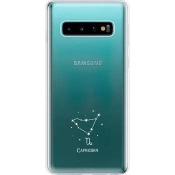 Odolné silikonové pouzdro iSaprio - čiré - Kozoroh - Samsung Galaxy S10