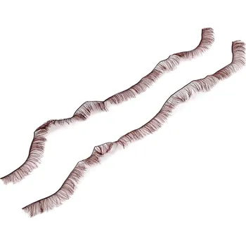 Dekorační polotovar řasy, barva 3 (12 mm) hnědá