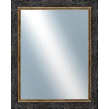 Zrcadlo DANTIK - Zarámované zrcadlo - rozměr s rámem cca 40x50 cm z lišty CARRARA hnědočerná (2948)