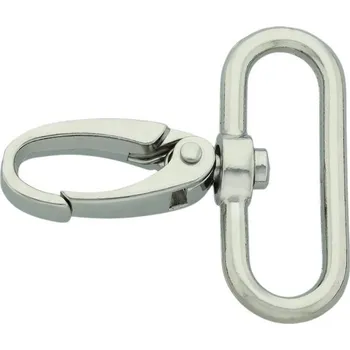 Pro Háčkování Karabina 40 mm, nikl Počet: 1 ks