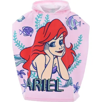 Světle růžové dívčí plážové pončo The Little Mermaid Velikost: ONE SIZE