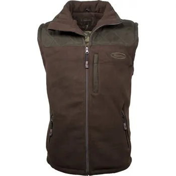 Pánská vesta HUBERTUS - hnědá vesta fleecová pánská S