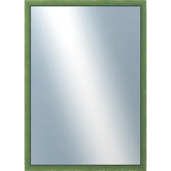 Zrcadlo DANTIK - Zarámované zrcadlo - rozměr s rámem cca 50x70 cm z lišty BOX zelená mořená (1751)