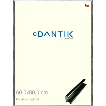 Rám na obraz DANTIK rámeček 60x80 | ALU profil 7002 Šedá leská (Plexi Čiré) (Vyrobeno s láskou u nás v DANTIKU)