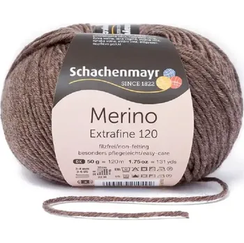 Příze Schachenmayr Merino extrafine 120 Hnědý melír 114 (Příze Merino extrafine 120 Hnědý melír 114)