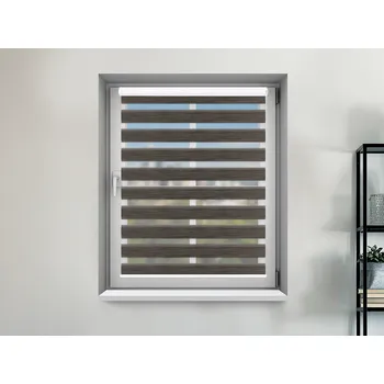 Roleta FEXI Zatemňovací Roleta Den a noc, Nature blackout hnědé uhlí, A 02908 v MAXI kazetě, 150x30 cm, Strana a barva mechanismu: Levá -…