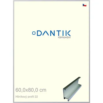 Rám na obraz DANTIK rámeček 60x80 | ALU profil 7022 Stříbrná matná (Plexi Čiré) (Vyrobeno s láskou u nás v DANTIKU)