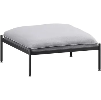 Taburet noo.ma Šedá čalouněná podnožka Toom 90,5 x 90,5 cm