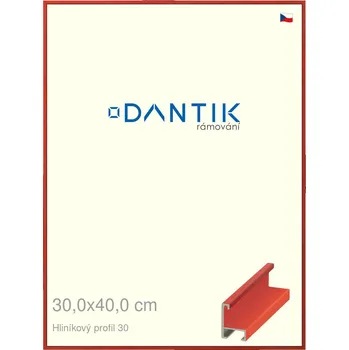 Rám na obraz DANTIK rámeček 30x40 | ALU profil 6030 Dýha barevná červená třešeň (Plexi Čiré) (Vyrobeno s láskou u nás v DANTIKU)