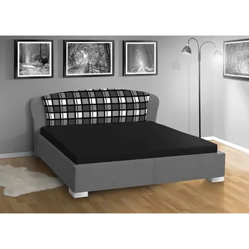 Postel Nabytekmorava Manželská postel Summer 200x180 Barva: Šedá Mega 033 Černobílá