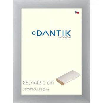 Rám na obraz DANTIK rámeček 29,7x42 | LEDVINKA bílá (Plexi Čiré) (Vyrobeno s láskou u nás v DANTIKU)