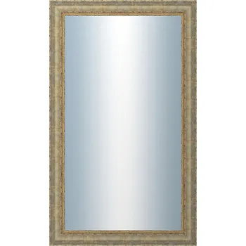 Koupelnový nábytek DANTIK - Zarámované zrcadlo - rozměr s rámem cca 60x100 cm z lišty ZVRATNÁ bílozlatá plast (3067)
