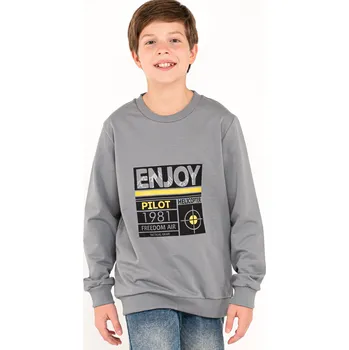 Chlapecká mikina Chlapecká mikina Enjoy - šedá 134