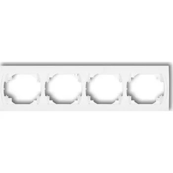 Elektrická zásuvka KARLIK Rámeček na zásuvku čtyřnásobný metalik stříbrný