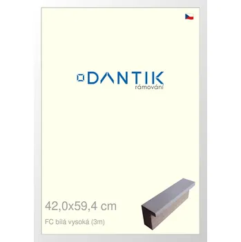 Rám na obraz DANTIK rámeček 42x59,4 | FC Bílá vysoká (Plexi Čiré) (Vyrobeno s láskou u nás v DANTIKU)