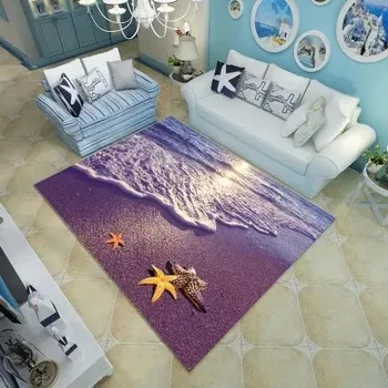 Koberec Koberec do obýváku s 3D mořskými mušlemi - 8,50 x 80 cm 20 x 23 palců